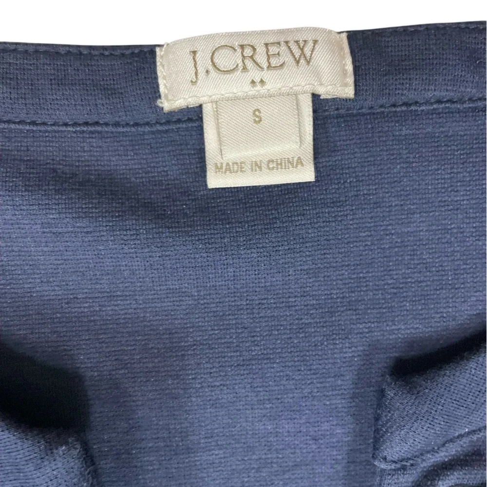 J. Crew Navy Lace-Up Short Sleeve Tee (G-1)